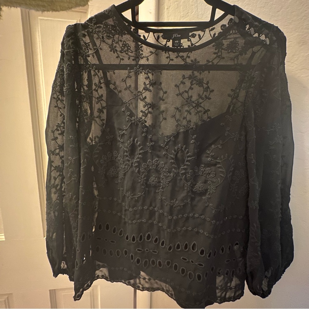 J. Crew Embroidered Blouse NWOT